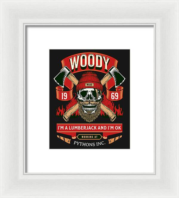 Woody the Lumberjack - Framed Print