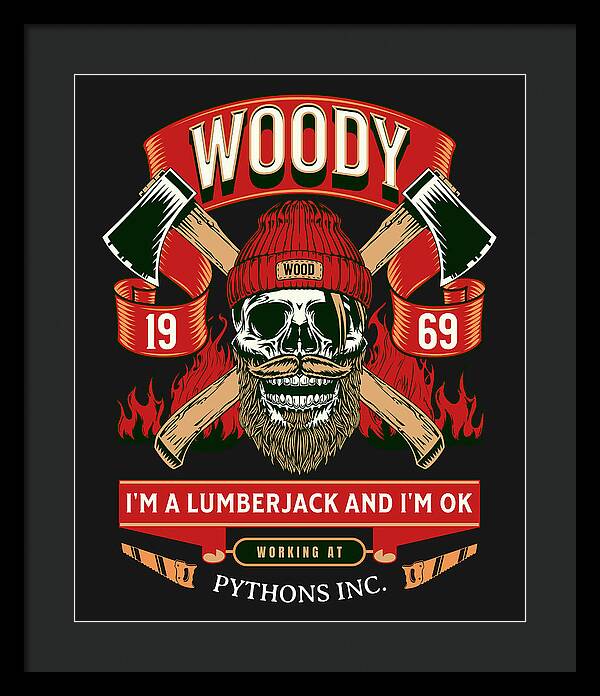 Woody the Lumberjack - Framed Print