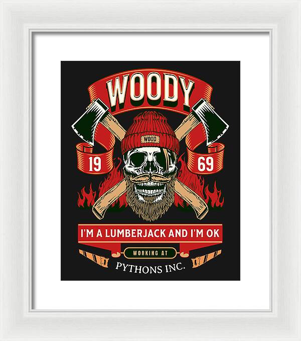 Woody the Lumberjack - Framed Print