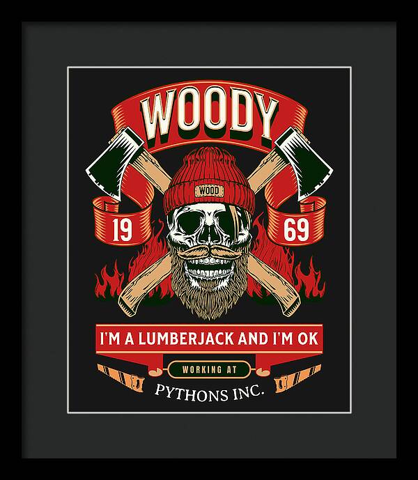 Woody the Lumberjack - Framed Print