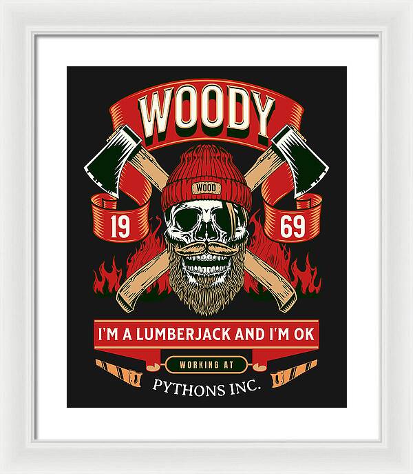 Woody the Lumberjack - Framed Print