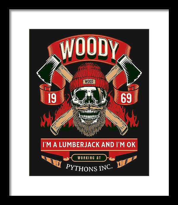Woody the Lumberjack - Framed Print