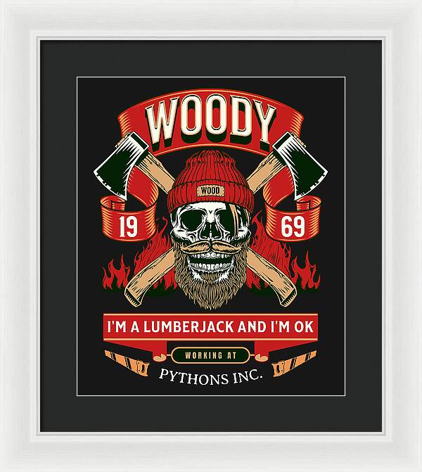 Woody the Lumberjack - Framed Print