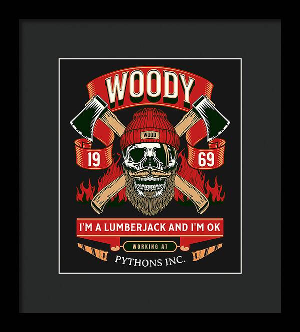 Woody the Lumberjack - Framed Print