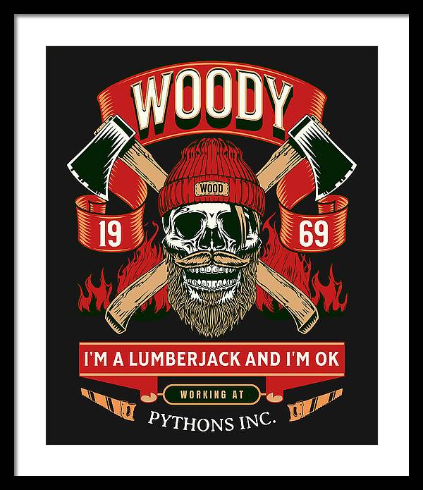 Woody the Lumberjack - Framed Print