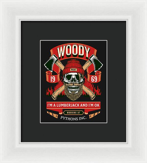 Woody the Lumberjack - Framed Print