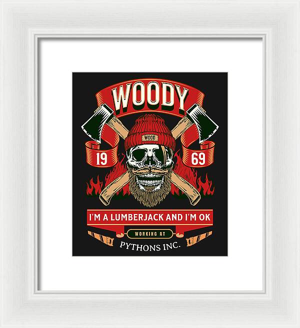 Woody the Lumberjack - Framed Print