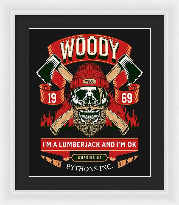 Woody the Lumberjack - Framed Print