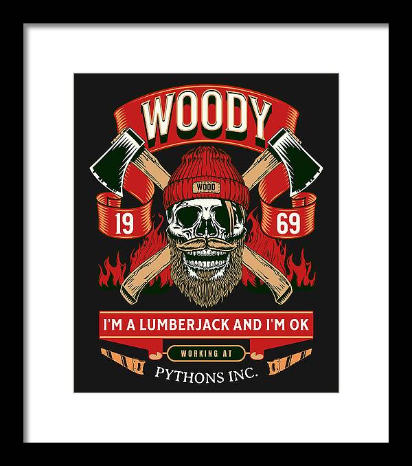 Woody the Lumberjack - Framed Print
