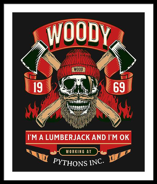 Woody the Lumberjack - Framed Print