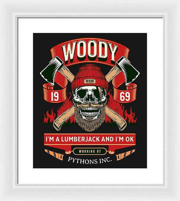Woody the Lumberjack - Framed Print