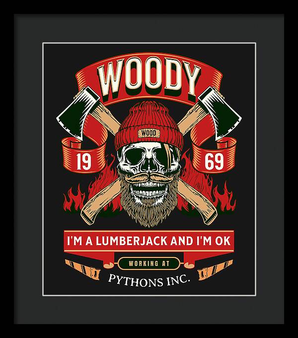 Woody the Lumberjack - Framed Print