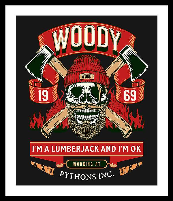 Woody the Lumberjack - Framed Print