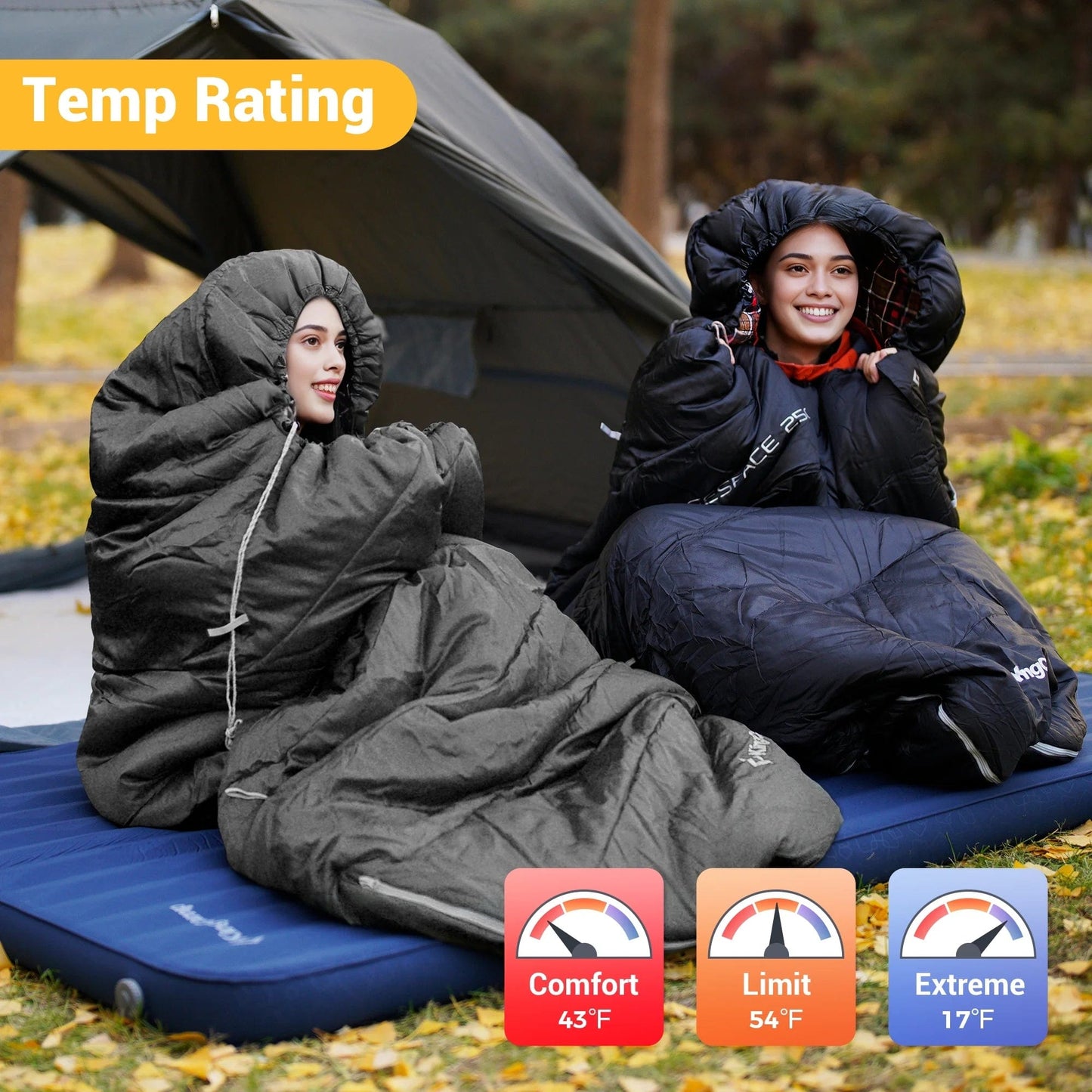 XL Camping Sleeping Bags 3 Seasons Oversized Lightweight Cotton Flannel Sleeping Bag Black Black