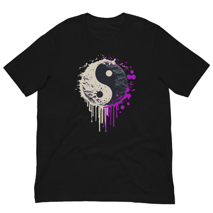 Yin Yang spray paint T-shirt Black / XS
