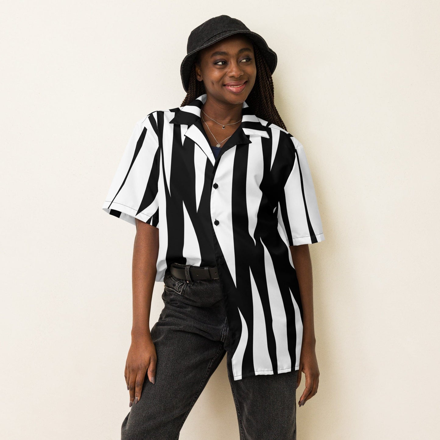 Zebra Unisex button Shirt